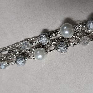 Multi-Chain L9ng Pearl Fashion Necklace